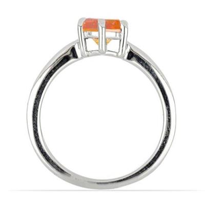 BUY REAL PADPARADSCHA QUARTZ GEMSTONE RING IN 925 SILVER